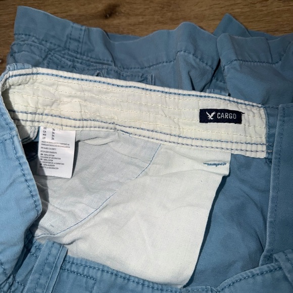American Eagle Men’s Light Blue Cargo Shorts size 34 - Picture 5 of 5